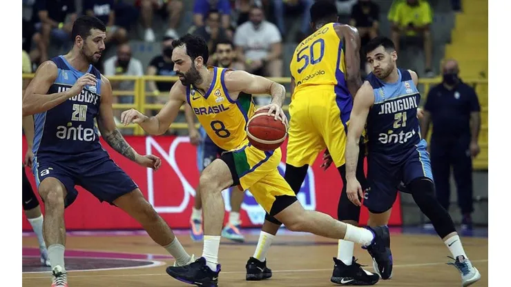 Foto Divulgação/FIBA/arquivo - Brasil x Uruguai em jogo das eliminatórias