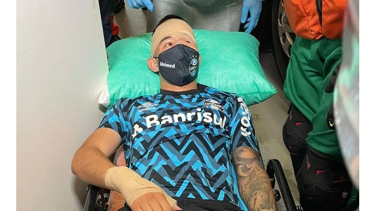 Foto: Reprodução/ Grêmio | Villasanti ficou no hospital em observação durante a noite e foi liberado após reavaliação
