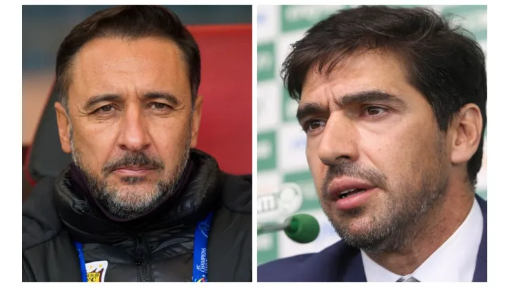 Foto: Montagem de Yifan Ding/Getty Images e Cesar Greco/Ag. Palmeiras - Vitor Pereira receberá R$ 1,8 milhão, R$ 800 mil a mais que Abel Ferreira