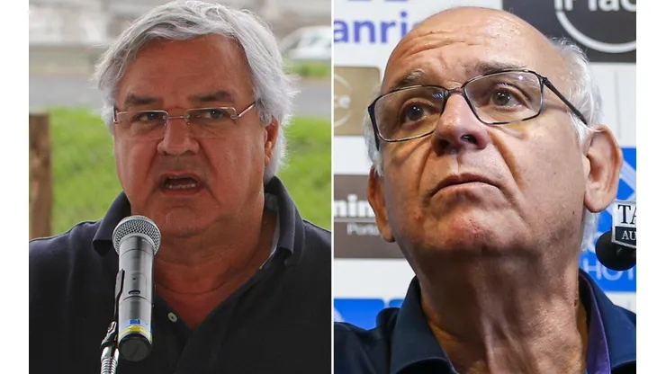 Fotos: Lucas Uebel/Grêmio/Divulgação - Odone e Romildo Bolzan: ex-presidente criticou gestão do atual mandatário gremista