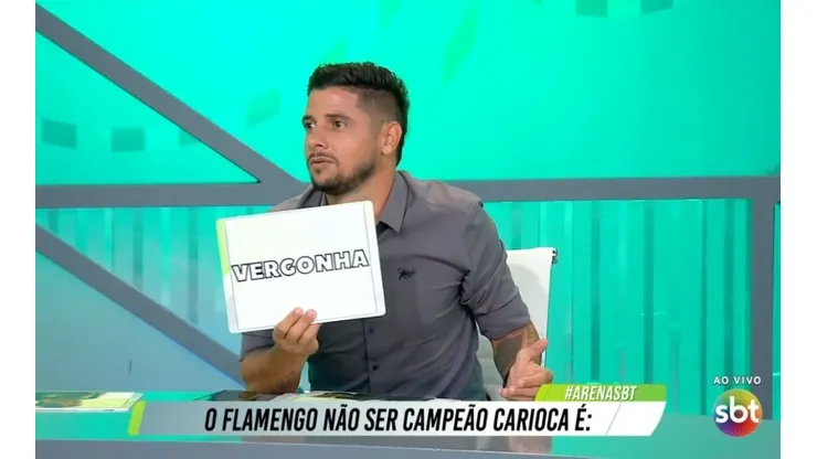 Foto: Reprodução SBT Sports/Arena SBT/YouTube | Cicinho dá sua opinião sobre clima no Flamengo pós-Supercopa