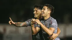Nonato comemora o primeiro gol do Fluminense na vitória por 3 a 0 sobre o Volta Redonda; time se prepara, agora, para duelo na fase preliminar da Copa Libertadores