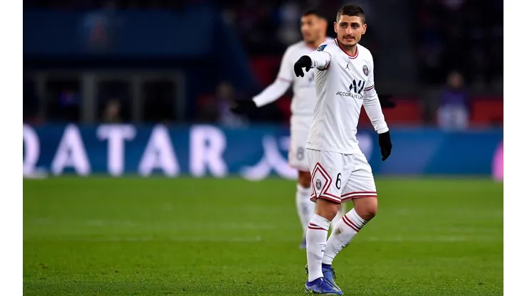 Foto: Aurelien Meunier - PSG/PSG via Getty Images | Verratti por pouco não discutiu com o árbitro
