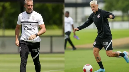Fotos Sylvinho e Róger Guedes: Rodrigo Coca/Ag. Corinthians | Róger Guedes fala do ambiente interno antes da saída de Sylvinho