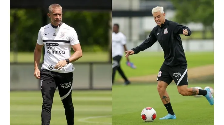 Fotos Sylvinho e Róger Guedes: Rodrigo Coca/Ag. Corinthians | Róger Guedes fala do ambiente interno antes da saída de Sylvinho