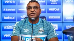 Foto: Lucas Uebel/Grêmio/Divulgação - Roger Machado: técnico foi apresentado oficialmente na terça-feira (15)