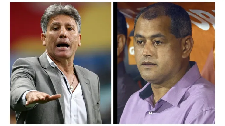Foto: Montagem de Diego Vara e Daniel Piris/Getty Images - Renato foi descartado e Arce é um dos ventilados para substituir Mancini no Grêmio