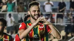 Foto: (Iury Oliveira/Sampaio Corrêa) - Gabriel Poveda marcou dois gols em seu jogo de estreia pelo Sampaio Corrêa