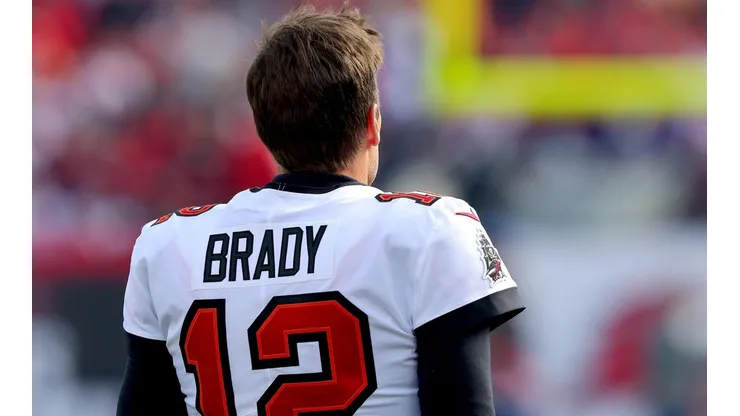 Kevin C. Cox/Getty Images - Tom Brady em campo pelo Tampa bay Buccaneers