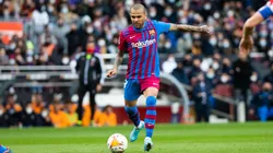 Daniel Alves foi um dos grandes destaques do Barcelona no triunfo sobre o Atlético de Madrid