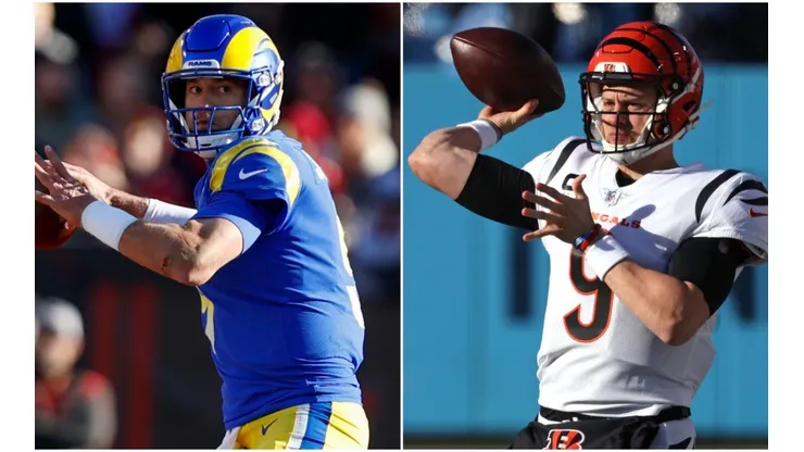 Imagenss: Getty Imagem / Montagem: Bolavip Brasil - Rams e Bengals vão disputar o Super Bowl no próximo dia 13