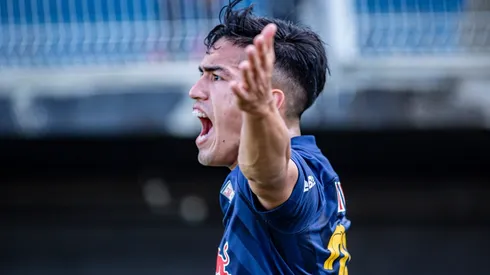 Diogo Reis/AGIF. Tomás Cuello em partida pelo RB Bragantino, no Campeonato Brasileiro 2021