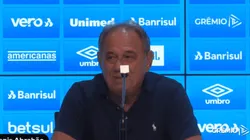 Foto: Reprodução/Grêmio TV/YouTube - Dênis Abrahão: dirigente se manifestou sobre a procura por reforços no mercado da bola