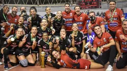 Sávio Pereira/Inovafoto/CBV - Sesi Vôlei Bauru comemora conquista da Copa Brasil