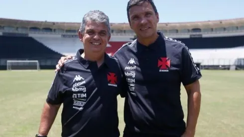 Foto: Rafael Ribeiro/Vasco/Divulgação - Carlos Brazil e Zé Ricardo: dupla segue de olho em contratações