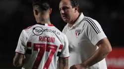 Foto: Rubens Chiri / saopaulofc.net / Divulgação - Rigoni e Ceni: técnico busca posição ideal para o atacante