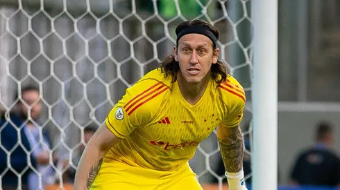 Cássio durante o jogo deste sábado (13). Foto: Fernando Moreno/AGIF