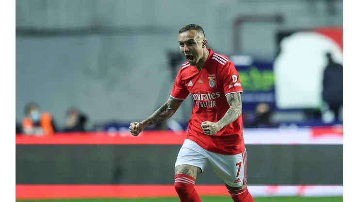 Foto: Carlos Rodrigues/Getty Images | Cebolinha foi o autor do unico gol do Benfica na partida