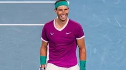 Nadal comemora ao derrotar Berrettini na semifinal do Australian Open