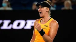 Bia Haddad durante o Australian Open de 2022