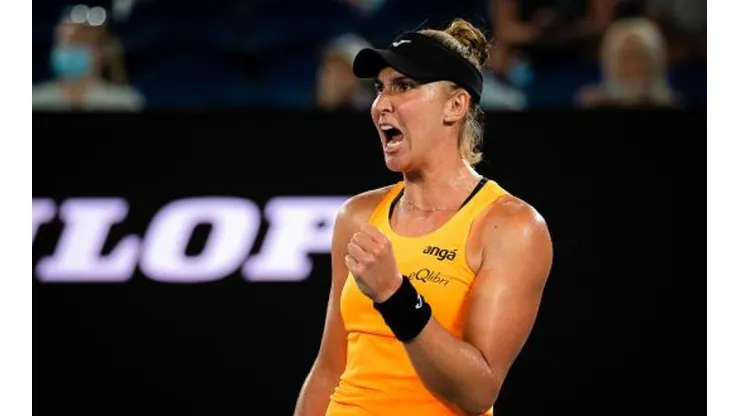 Bia Haddad durante o Australian Open de 2022