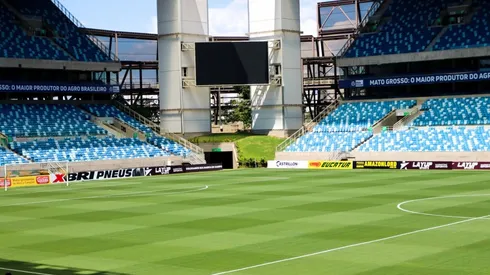 Gramado da Arena Pantanal (Foto: AssCom Dourado)