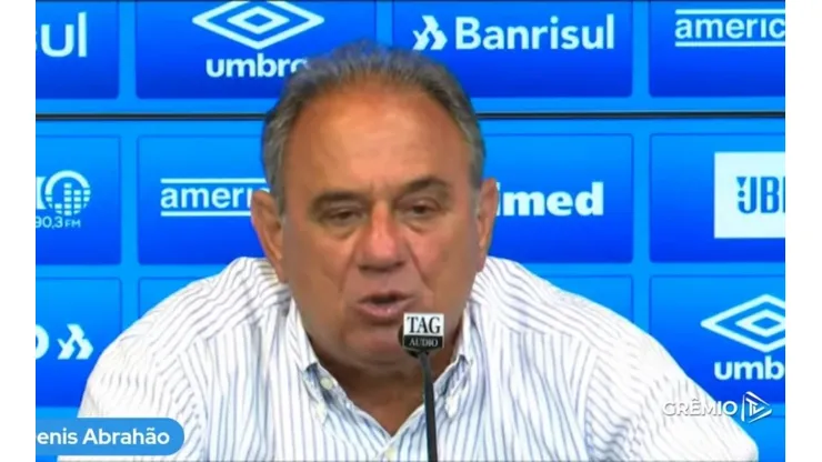 Foto: Reprodução Grêmio TV/YouTube | Denis Abrahão fala sobre medalhão que está fora dos planos do Grêmio para 2022