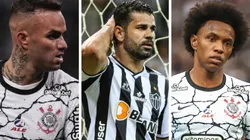 Foto: Montagens da AGIF - Salário de Diego Costa no Timão seria quase dobro do de Luan e R$ 100 mil a mais que de Willian