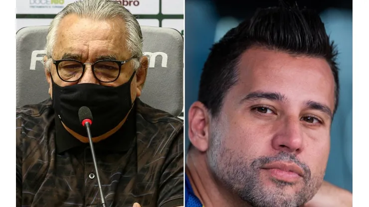 Fotos: Lucas Merçon/Fluminense/Divulgação e Bruno Haddad/Cruzeiro/Divulgação - Angioni e Fábio: dirigente abriu o jogo sobre possível chegada de goleiro