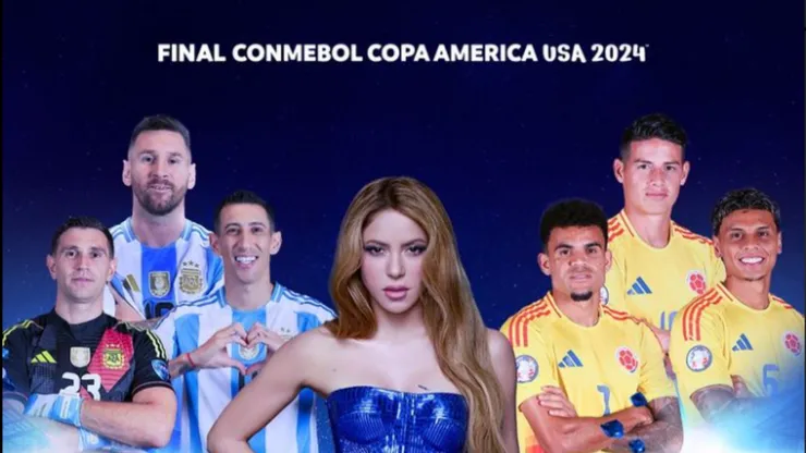 Shakira canta na final da Copa América. Foto: Reprodução/ Instagram/ Copa América