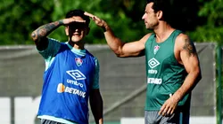 Cano e Fred em treino do Fluminense (Foto: Mailson Santana/FFC)