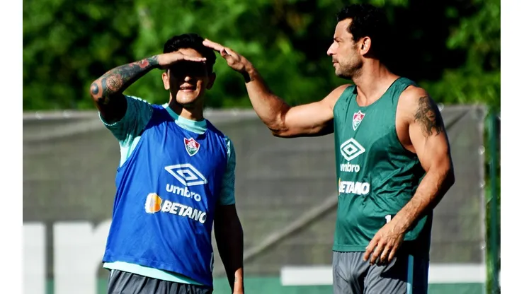 Cano e Fred em treino do Fluminense (Foto: Mailson Santana/FFC)