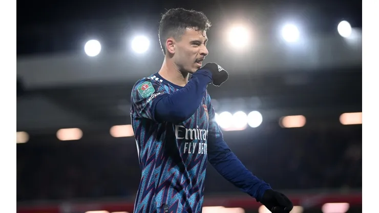 Michael Regan/Getty Images - Gabriel Martinelli vive grande fase no Arsenal