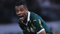 Caio Paulista, jogador do Palmeiras, durante partida contra o Botafogo-SP no estádio Arena Allianz Parque pela Copa Do Brasil 2024. Foto: Ettore Chiereguini/AGIF