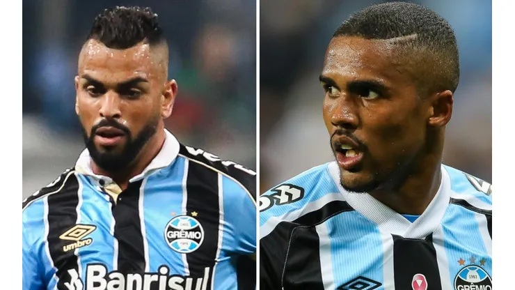 Fotos: Pedro H. Tesch/AGIF - Maicon e Douglas Costa: volante se manifestou em publicação do atual camisa 10 do Grêmio