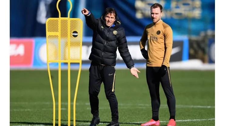 Getty Images - Christian Eriksen e Antonio Conte