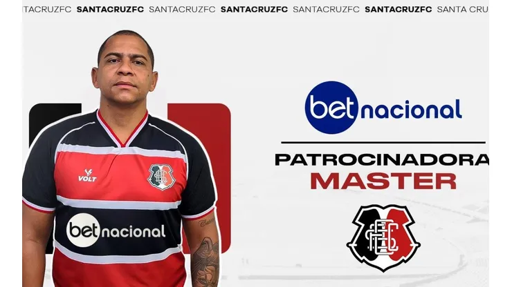 Foto: Divulgação/Santa Cruz FC - Betnacional é o novo patrocinador do Santa Cruz