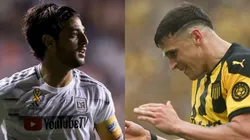 Fotos: Ira L. Black e Ernesto Ryan/Getty Images - Carlos Vela, ídolo na MLS, e Giovanni González, do Peñarol, foram alguns dos nomes ventilados no Palmeiras na virada do ano