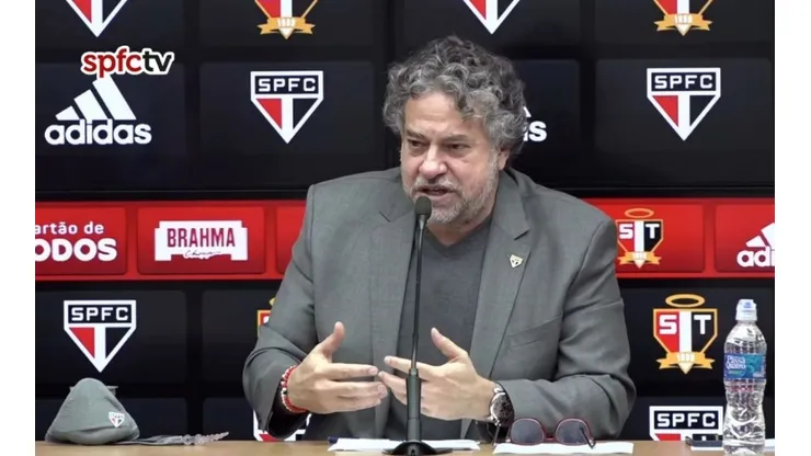 Foto: Reprodução SPFC TV/YouTube | Casares avalia extracampo e 'barra' contratação
