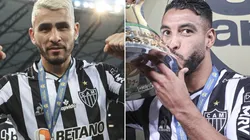 Fotos: Pedro Souza / Atlético / Divulgação - Junior Alonso e Nathan Silva: dupla está na mira do futebol europeu