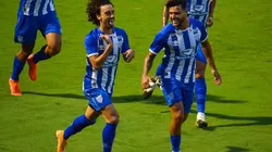 Foto: R.Pierre/AGIF - Valdivia comemora gol durante partida contra o Vitoria na Ressacada.