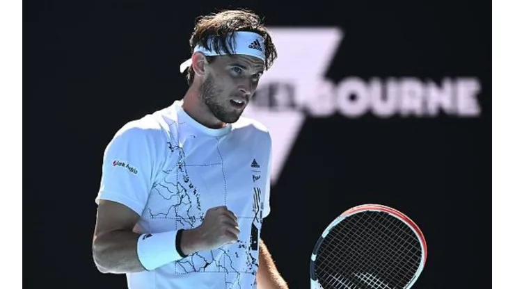 Thiem em ação no Australian Open 2021