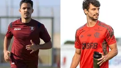 Montagem: fotos de @AndreAnderson Instagram Oficial / Alexandre Vidal/CRF - André Anderson pode reforçar o Flamengo por empréstimo após indicação de Paulo Sousa