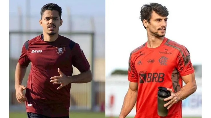 Montagem: fotos de @AndreAnderson Instagram Oficial / Alexandre Vidal/CRF - André Anderson pode reforçar o Flamengo por empréstimo após indicação de Paulo Sousa