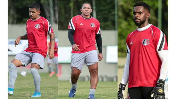 Rafael Melo/SCFC - Alguns dos reforços do Santa Cruz para temporada 2022