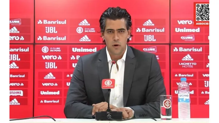 Foto: Reprodução SC Internacional/YouTube | Paulo Bracks 'dorme no ponto' e joia do Inter pode sair em janeiro