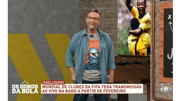 Foto: Reprodução TV Band/Twitter | Neto se empolga com Palmeiras no Mundial de Clubes