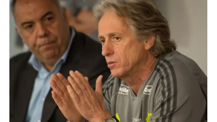Foto: Alexandre Vidal/Flamengo/Divulgação - Braz e Jesus: dirigente desconversou sobre interesse em técnico