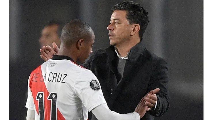 Foto: Juan Mabromata - Pool/Getty Images - De La Cruz é um dos pupilos de Marcelo Gallardo no River Plate e interessa ao Palmeiras