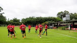 Portuguesa em preparação para jogo treino (Foto: Twitter oficial da Portuguesa)